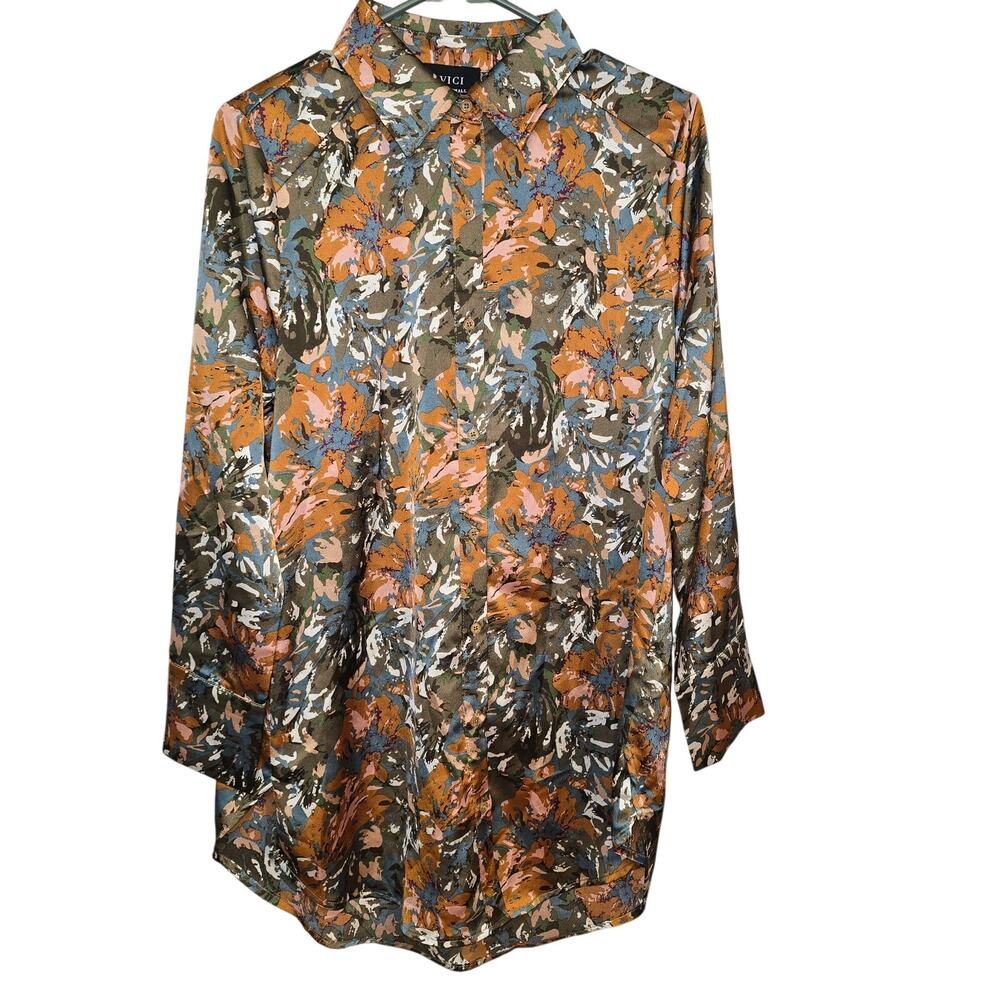 Vici Abstract Button Up Blouse Women's Size XS